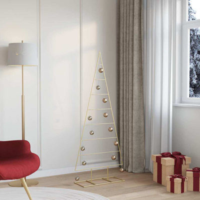 Metal Christmas Tree with Stand Gold Powder-coated steel