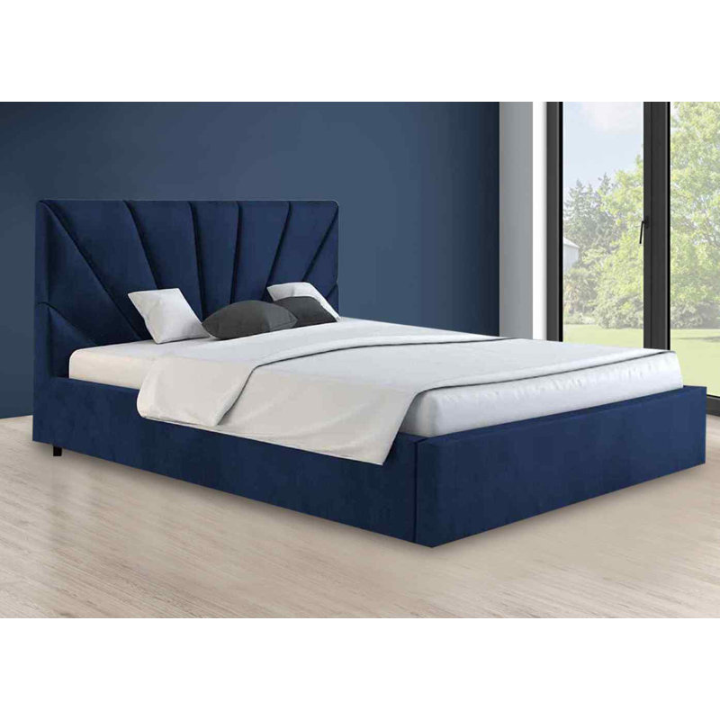 Upholstered Bed, Single (3'), Blue