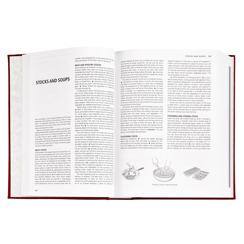 Joy of Cooking Leather Bound Book, Red
