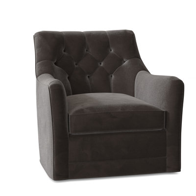 Emery 32" W Tufted Swivel Armchair