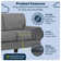 Serta Copenhagen 61" Rolled Arm Sofa, Easy Care Fabric, Soft Pillow Back, Pocket Coil Seat Cushions