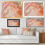 Art liquide, ondulations en or et orange - reproduction d'art moderne sur toile-502143725-502143712