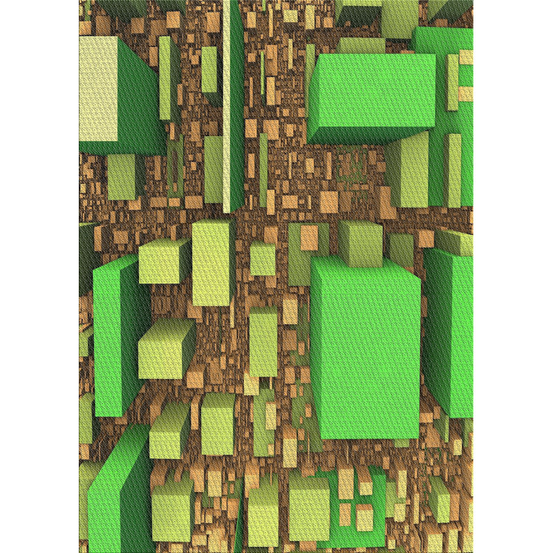 Tapis de la zone verte en laine touffeté à la main Grammer