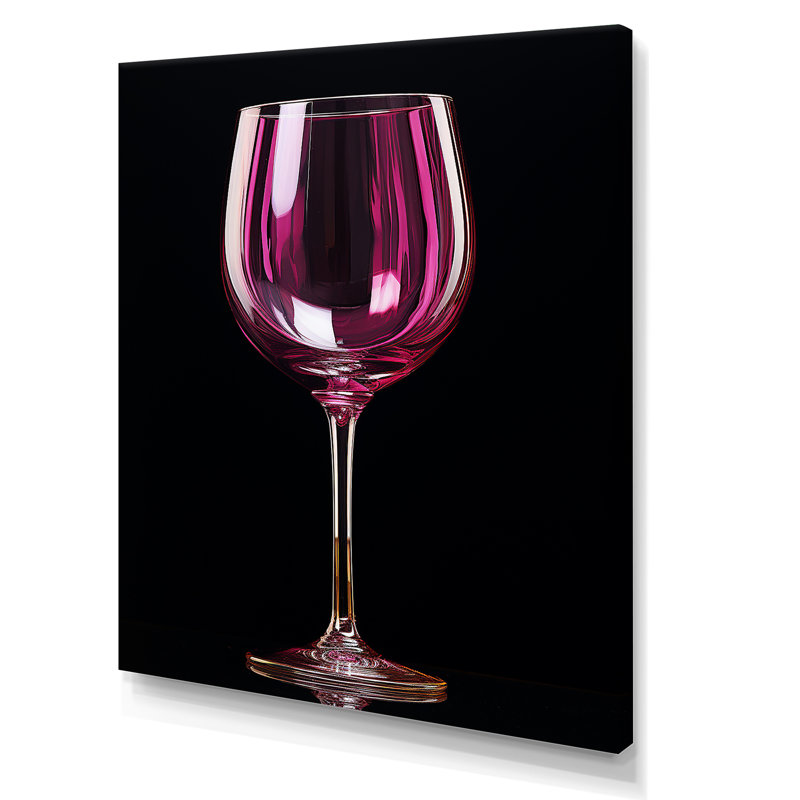 Silhouette de Shiraz vin crépuscule - art mural vin, Toile tendue, H 20 po x l 12 po x P 1 po