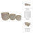 Planter Set Polyresin Carved Sculptural Design Decorative Indoor Outdoor Container Pots Contemporary Minimalist Style Durable Lightweight Construction Set Of 3-1874343074