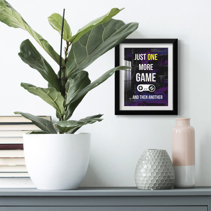«Gamer at Play II», impression encadrée, Noir