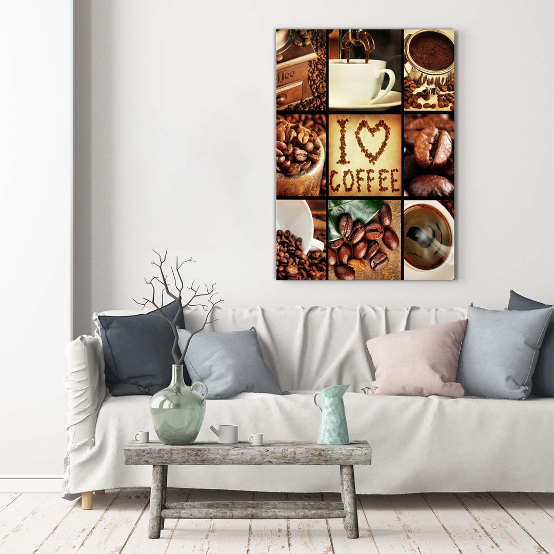 Kaffee-Collage - Kunstdrucke auf Leinwand - Wrapped Canvas