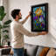 Iris in Stained Glass Botanical - Framed Print-1154742321-1154742320