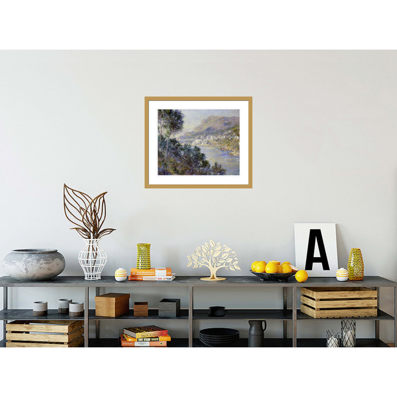 «A View of Cape Martin Monte Carlo» par Claude Monet, impression giclée encadrée, H 23,5 po x l 27,64 po