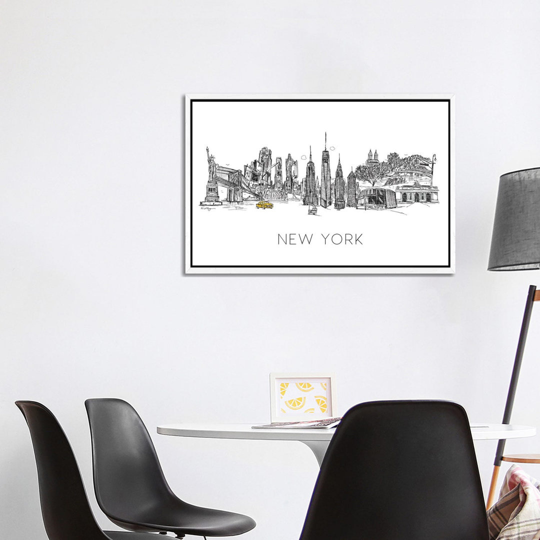 New York Skyline von Natalie Ryan - Galerie-verpackte Leinwand Giclée auf Leinwand