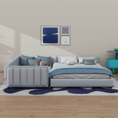 Lit plateforme rembourré offert en grand lit simple TG