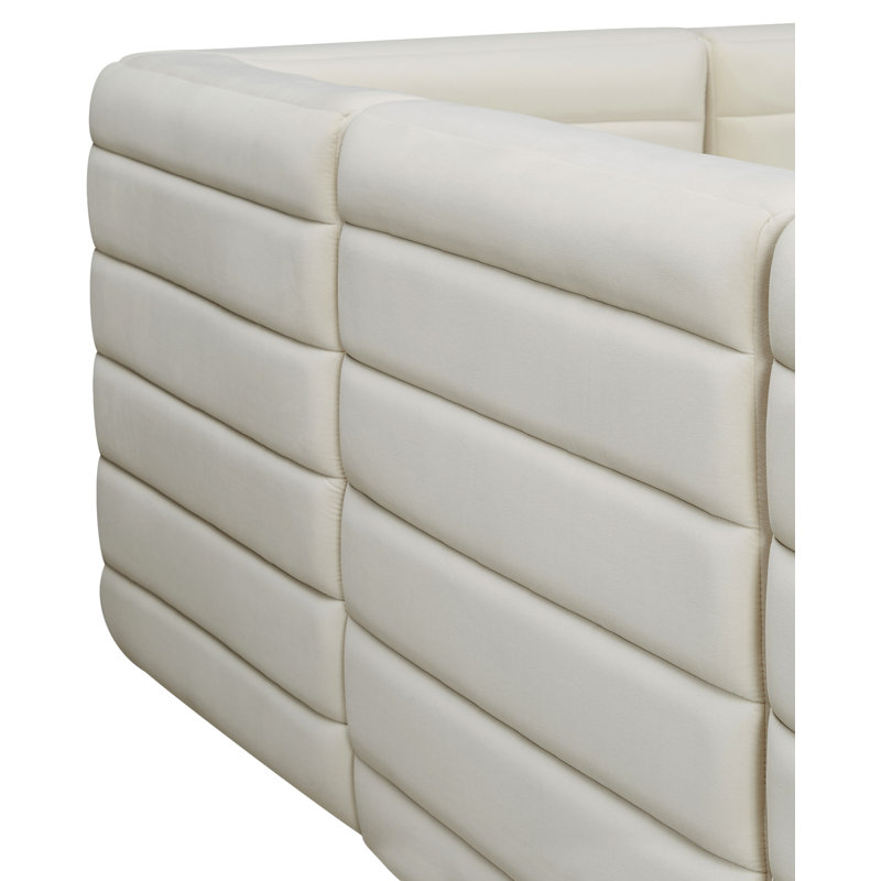 Enso Velvet Slipper Chair, Cream Velvet