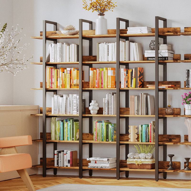 Petrache Bookcase, (6 Shelves) 72.83" H x 70.87" W x 11.8" D