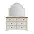 Aryion Youth Dresser And Mirror Set In Brown And White
