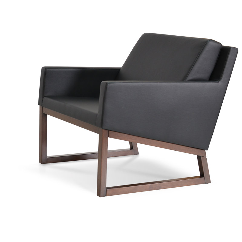Fauteuil Nova, Similicuir noir