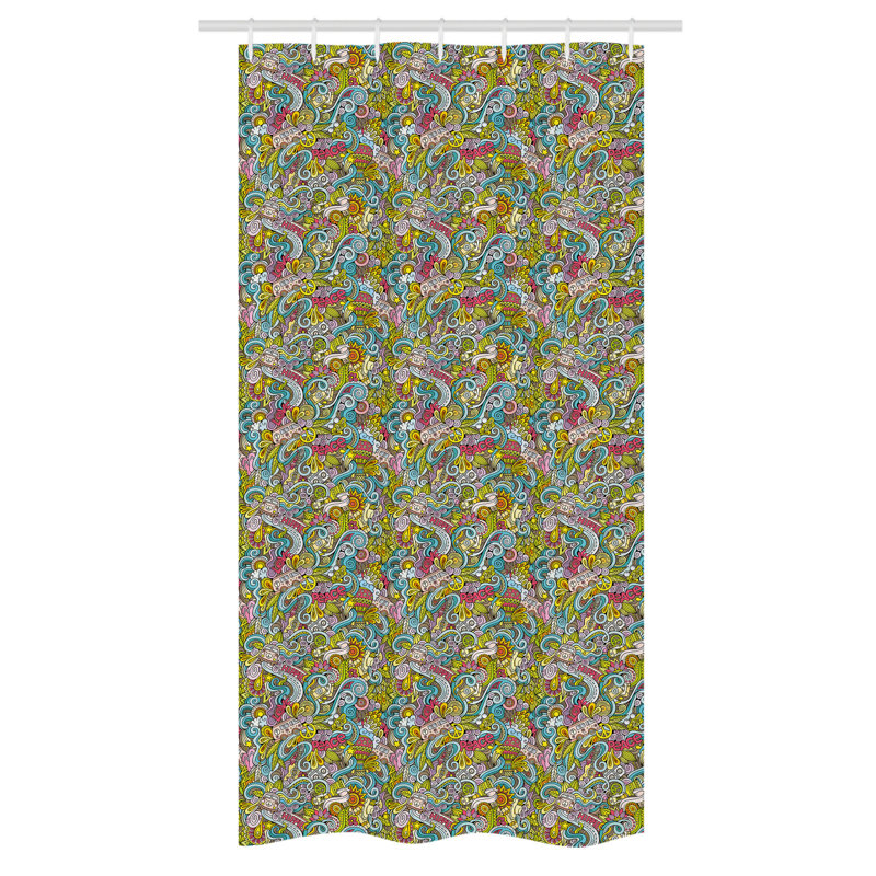 Elgie Shower Curtain with Hooks Included, 72" H x 36" W
