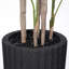 Faux palmier de Madagascar en pot dans un pot à fleurs en fibre de verre noir d'une hauteur de 72 pouces