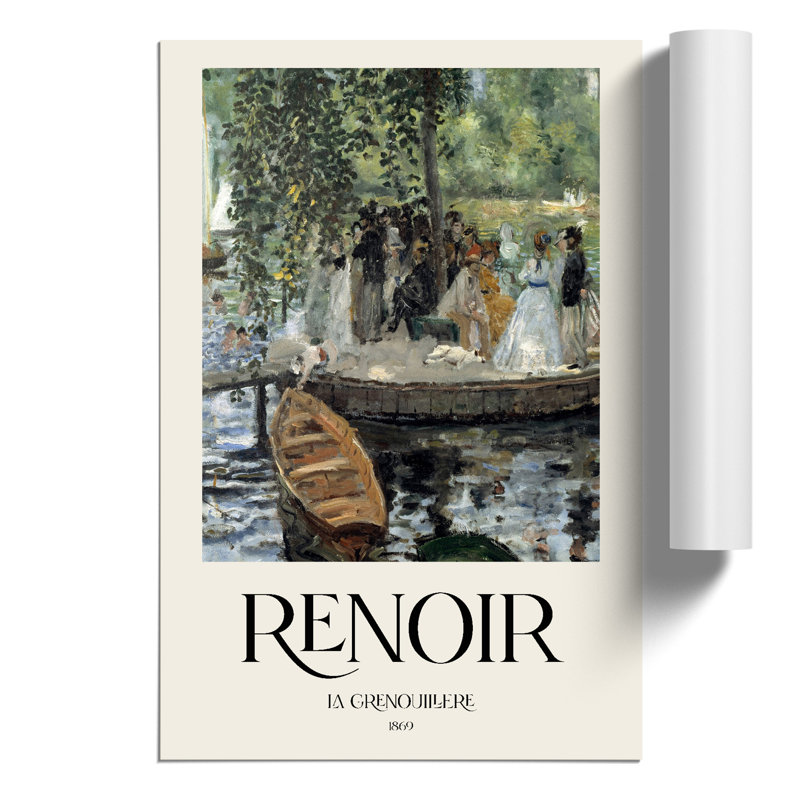 La Grenouillere by Pierre-Auguste Renoir - No Frame Painting, 59cm H x 42cm W x 0.1cm D
