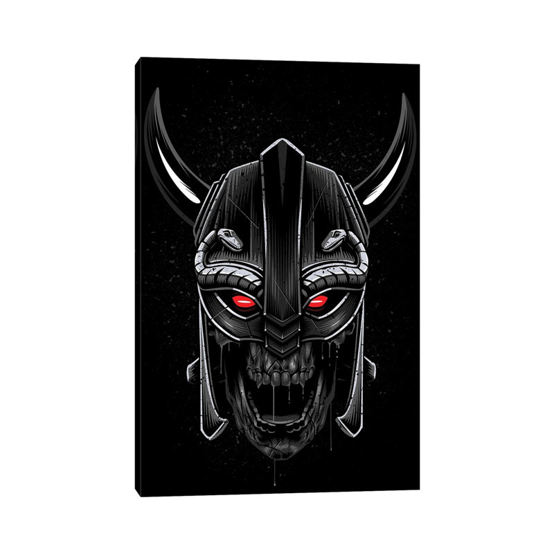 Skull Viking by Alberto Perez - Wrapped Canvas Painting, 66.04 cm H x 45.72 cm W