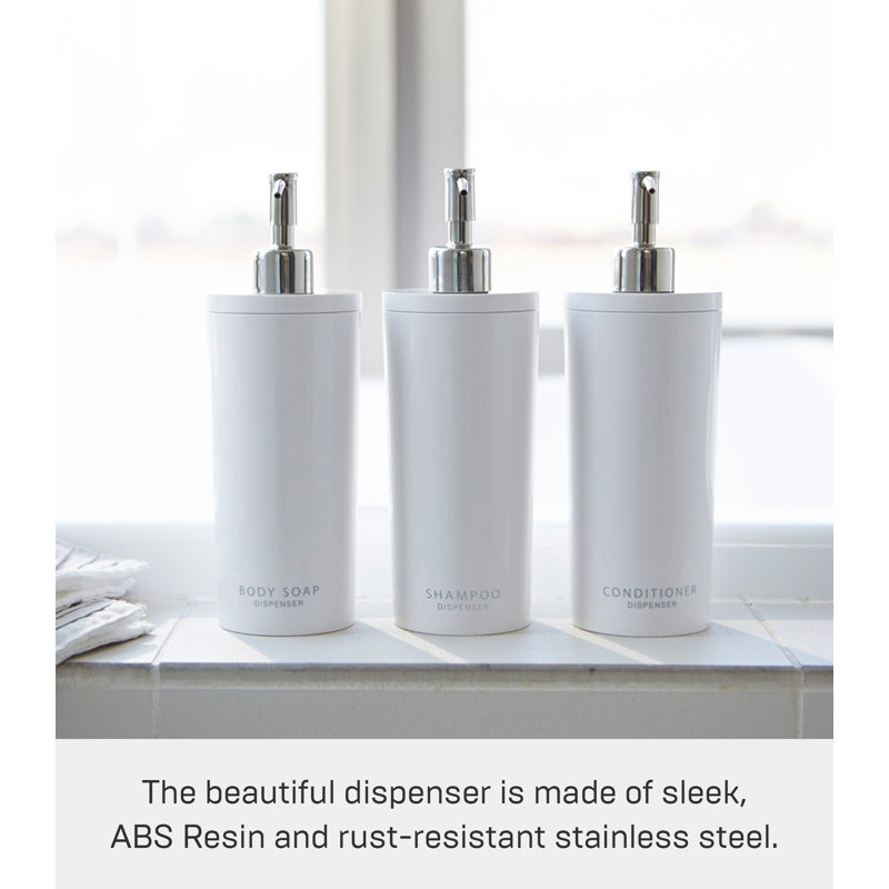 White ABS Resin and Stainless Steel Body Soap Dispenser