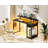 Gaming Desk with LED Lights & Power Outlet, 48 Inch Computer Desk with Drawer, Reversible Desk with Adjustable Monitor Shelf & Headphone Hook for Home Office, Black-1994893729