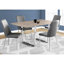 Table de salle à manger contemporaine 152 cm (60 po) Taupe : 4 places assises confortables, forme rectangulaire, options décontractées et formelles