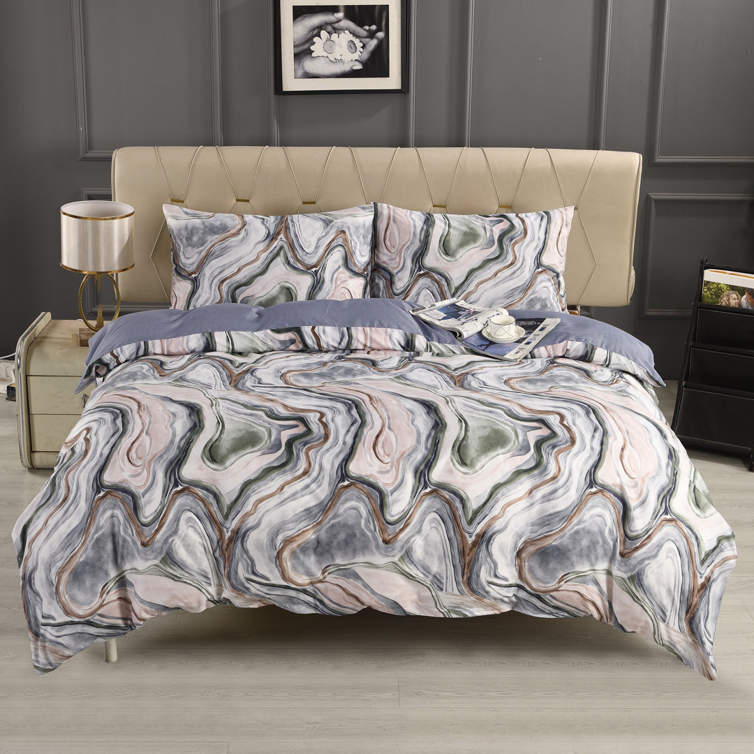 Complete Bedding Set Bliss Galaxy Design Duvet Cover, Matching Fitted Sheet & Pillowcases