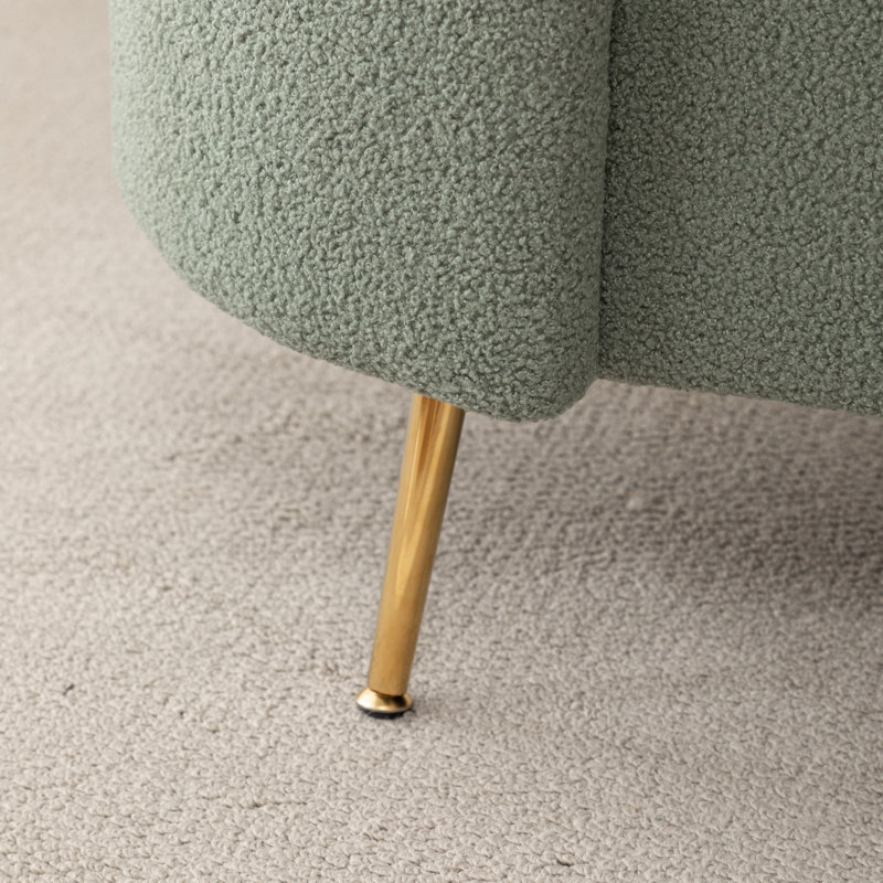 Banc de rangement rembourré Kaycey, Vert