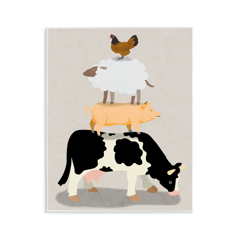 Farm Stack over Beige Wall Plaque, design by Marcus Prime