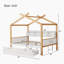 Le lit House avec deux tiroirs et une étagère de rangement, une solution de couchage magique et fonctionnelle pour les chambres d'enfants-1304054617