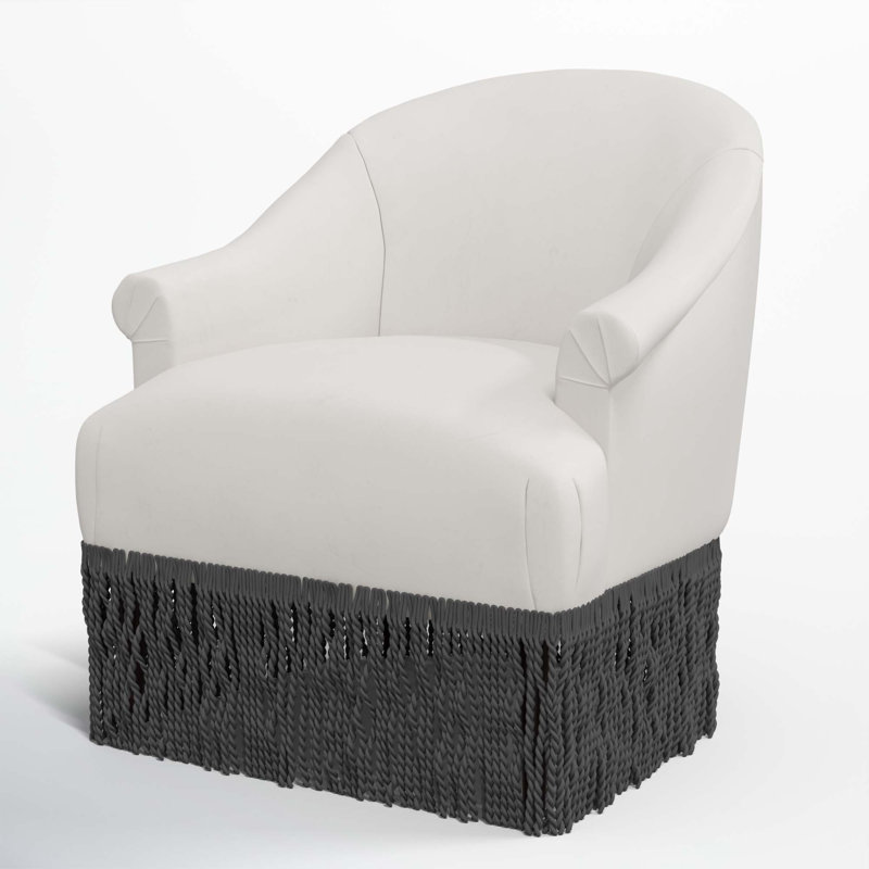 Fauteuil à oreilles Callie, Noir, Velours performance gris clair Bella