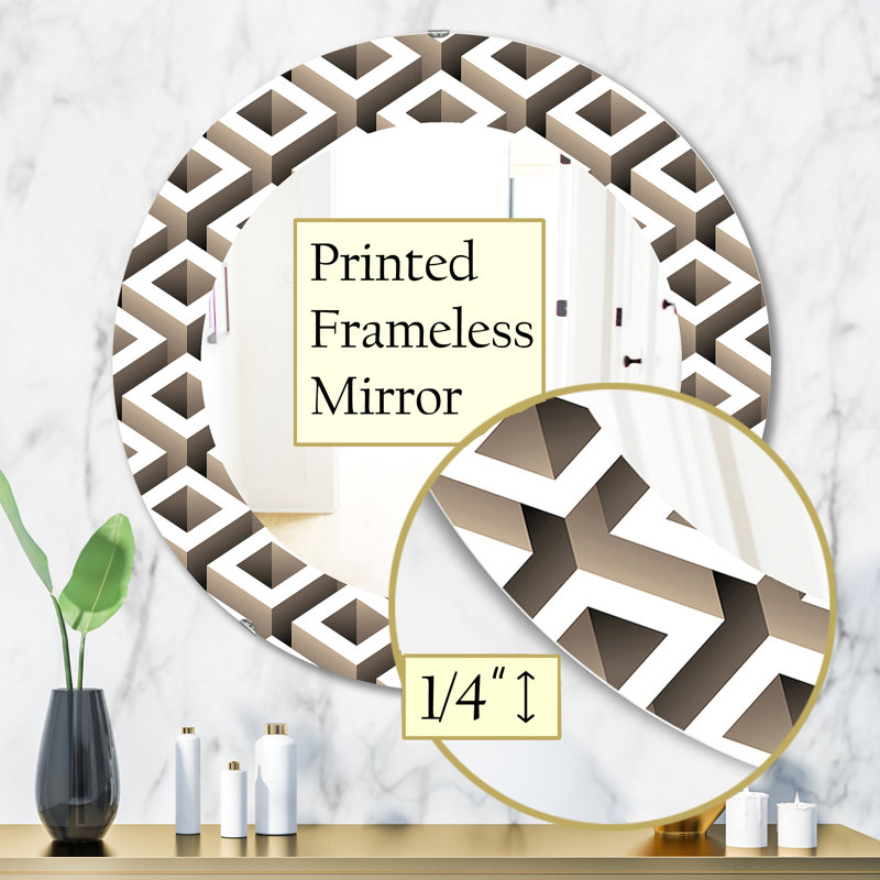 Miroir mural scandinave 8, H 31,5 po x l po