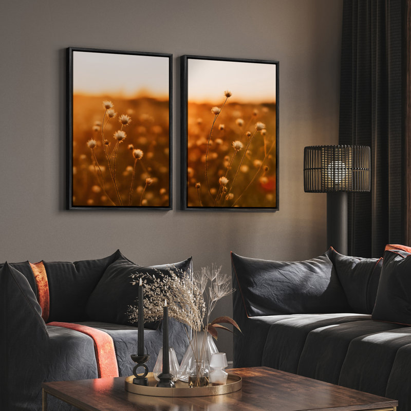 Art mural encadré, rétro, antique, classique pour chambre à coucher - 16 po x 24 po x 2 panneaux, Noir, H 24 po x l 16 po