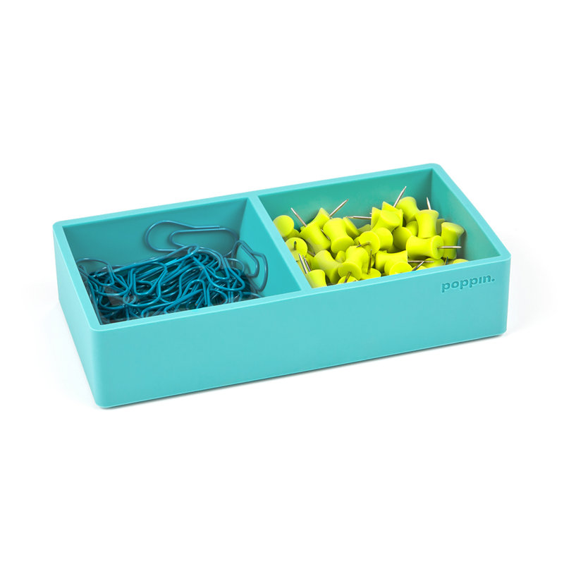Silicone Desk Organizer, Aqua