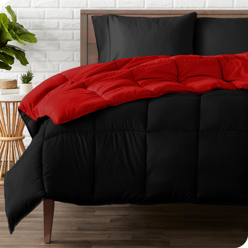 Twin Grey and Aqua Reversible Down Alternative Microfiber Comforter