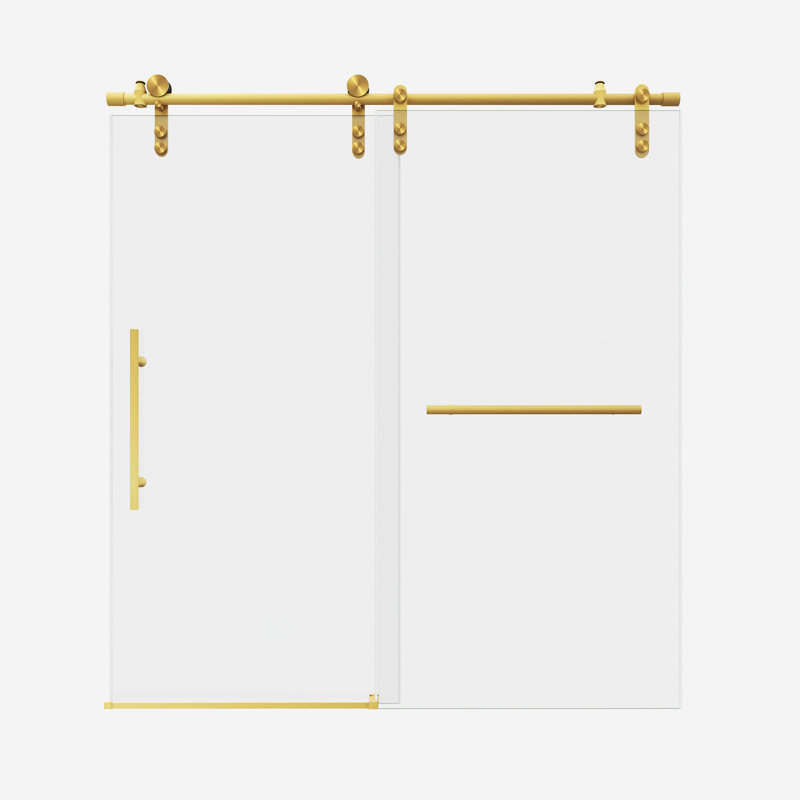 Porte de baignoire coulissante sans cadre Aryan 56-60 po x 66 po H, 56 à 60 po x H 66 po