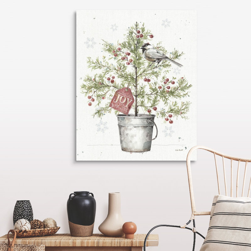 «Christmas Greenery A Christmas Weekend III» par Lisa Audit - peinture sur toile tendue, H 40 po x l 32 po, Toile tendue
