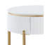 Table de bout Daveigh White High Finish & Gold Finish