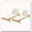 Chaise longue en bois avec coussin
