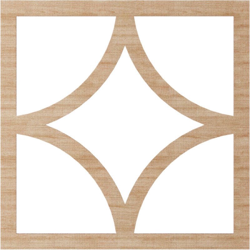 Médaillon de plafond ajouré en bois Statesman, Aulne, H 36 po x l 36 po x P 0,38 po