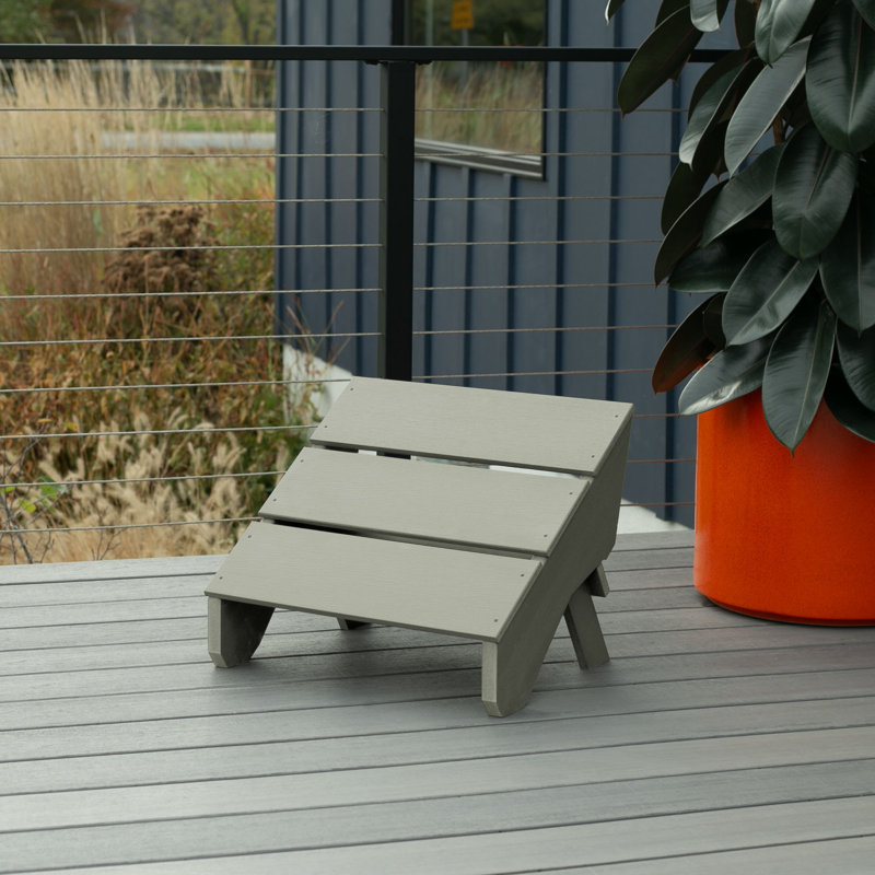 Byrnes Outdoor Adirondack Chair With Table, Eucalyptus