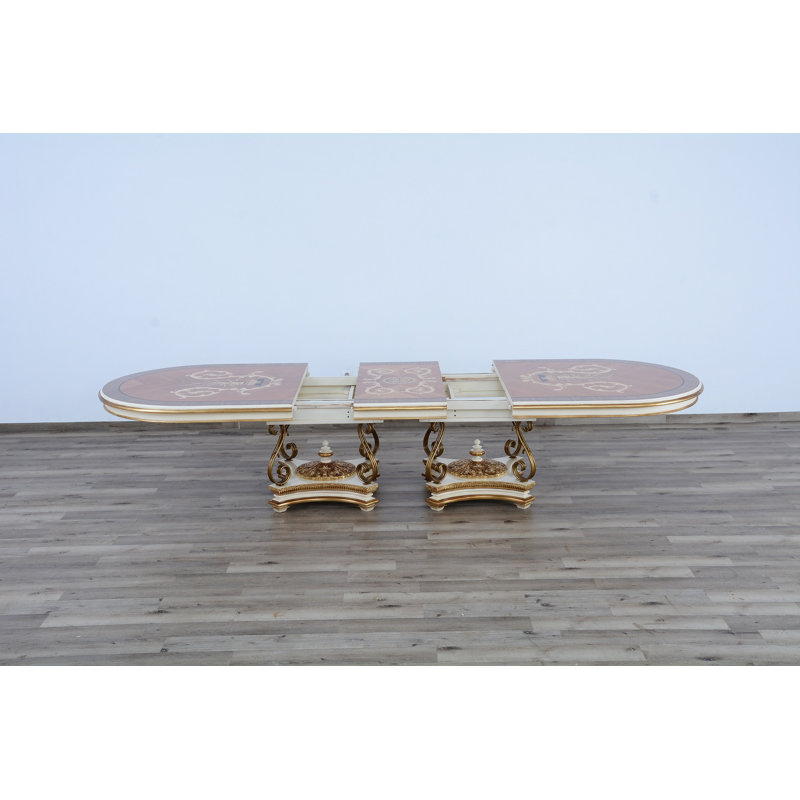 Valentina Oval Mahogany Wood Dining Table