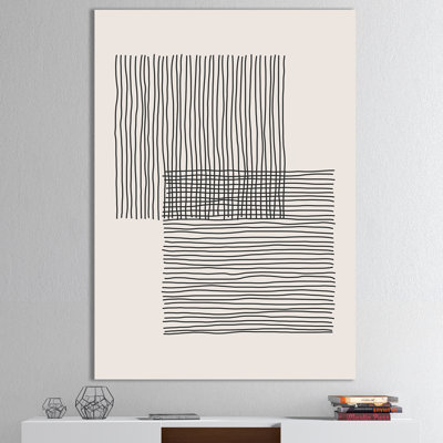 Minimal Geometric Lines and Squares II - impression sur toile tendue
