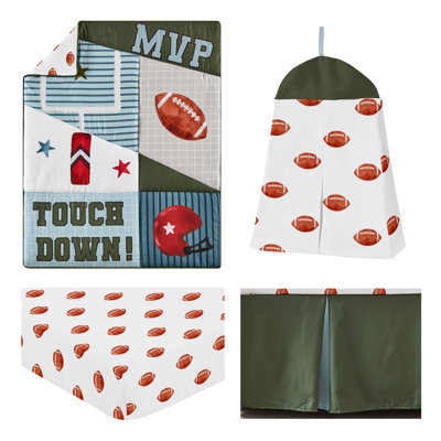 Football 4 Piece Crib Bedding Set by Sweet Jojo Designs