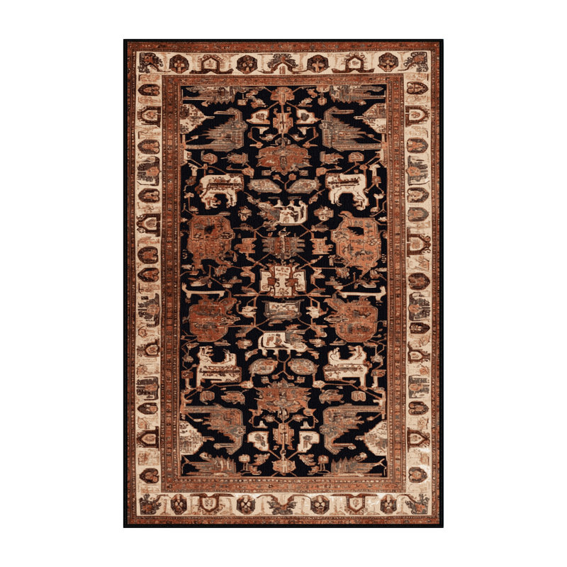 Tapis brun lavable à la machine, Rectangulaire 8 pi x 12 pi