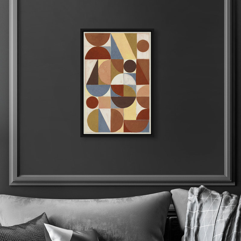 Tiles II Print by Oliver Gal, 31"H x 21"W, Black Floater Frame