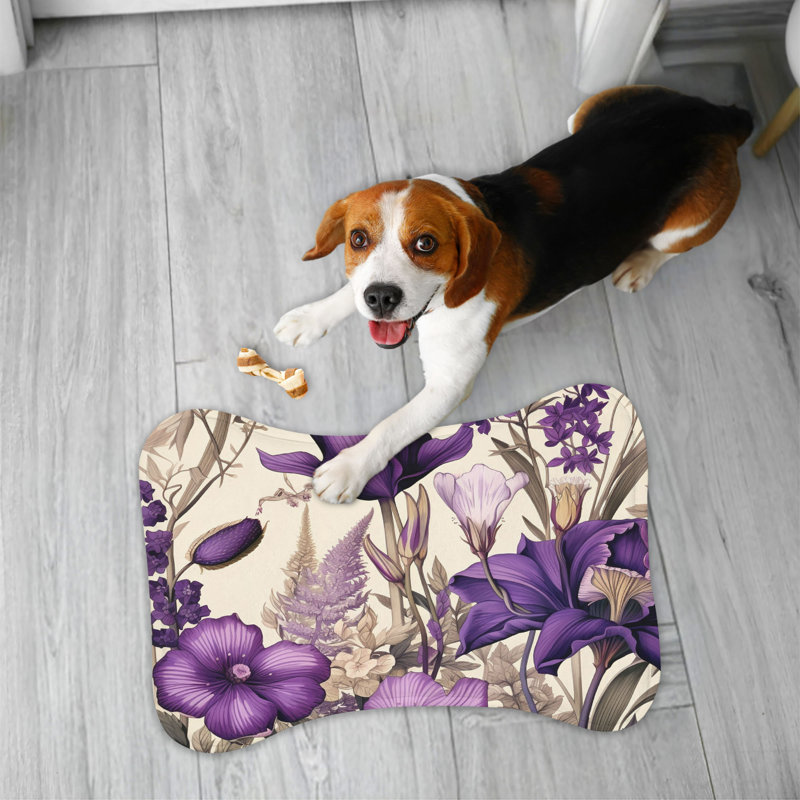 Tapis pétales mauves - 1 pièce, 18"
