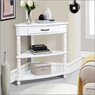 Petite table d'angle 33,8 po
