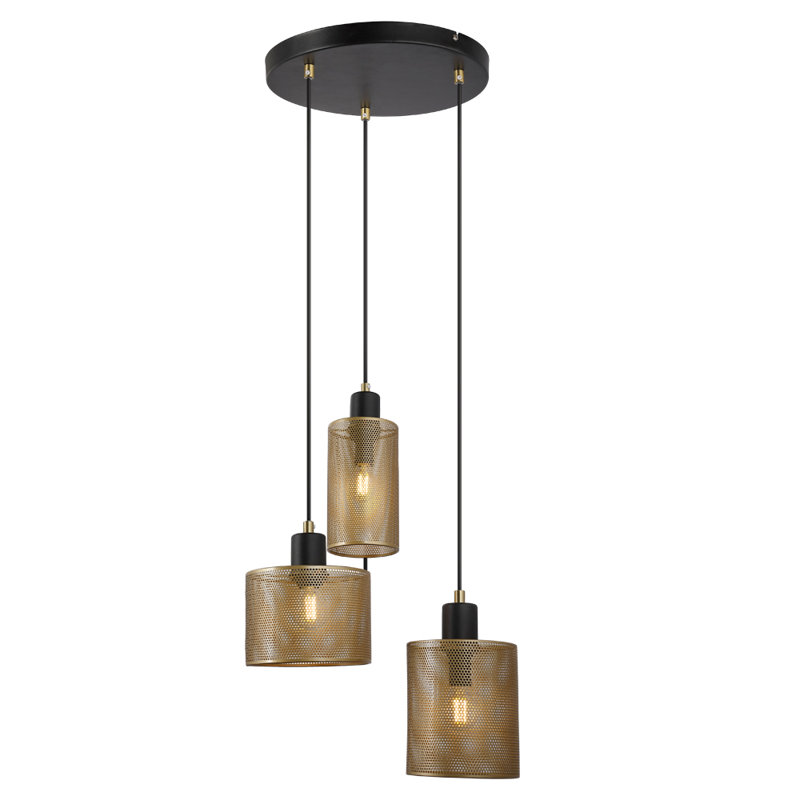 Luminaire suspendu cylindrique à 3 lumières Bayern
