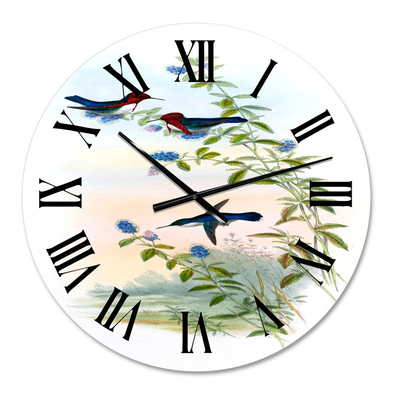 Horloge murale rétro colibri II, Petit